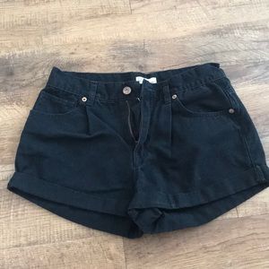 Black high waisted shorts